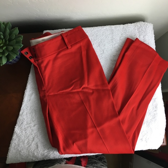Ann Taylor Red Slacks - Picture 1 of 4